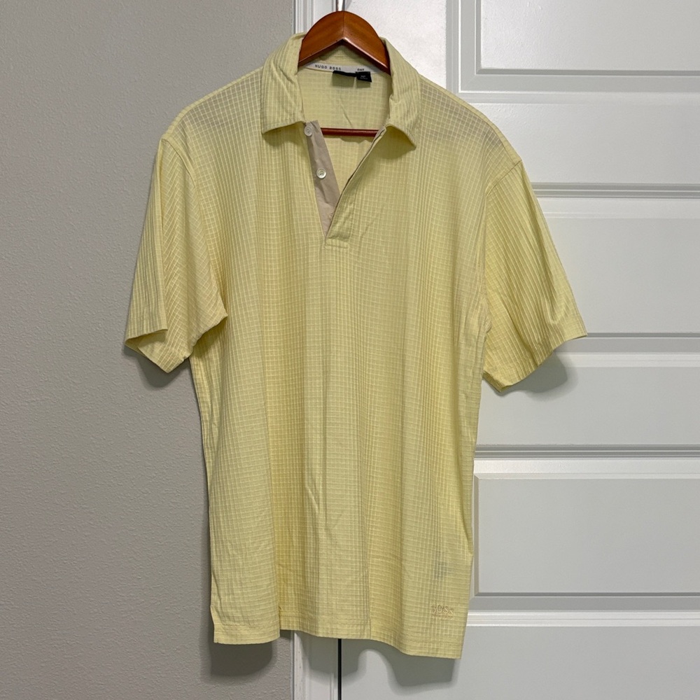 Hugo Boss Pale Yellow Short-Sleeve Polo